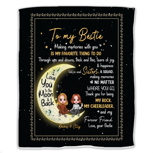 Besties - To My Bestie Making Memories With You - Personalized Blanket - Makezbright Gifts