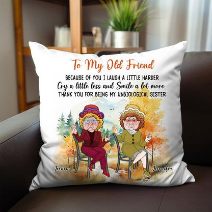 Besties - To My Old Friend Autumn - Personalized Pillow (TB) - Makezbright Gifts