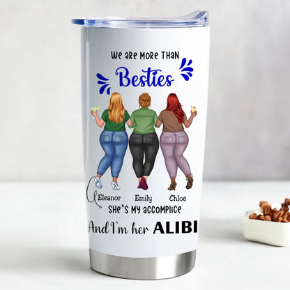 Besties - We Are More Than Besties - Personalized Acrylic Insulated Tumbler - Makezbright Gifts