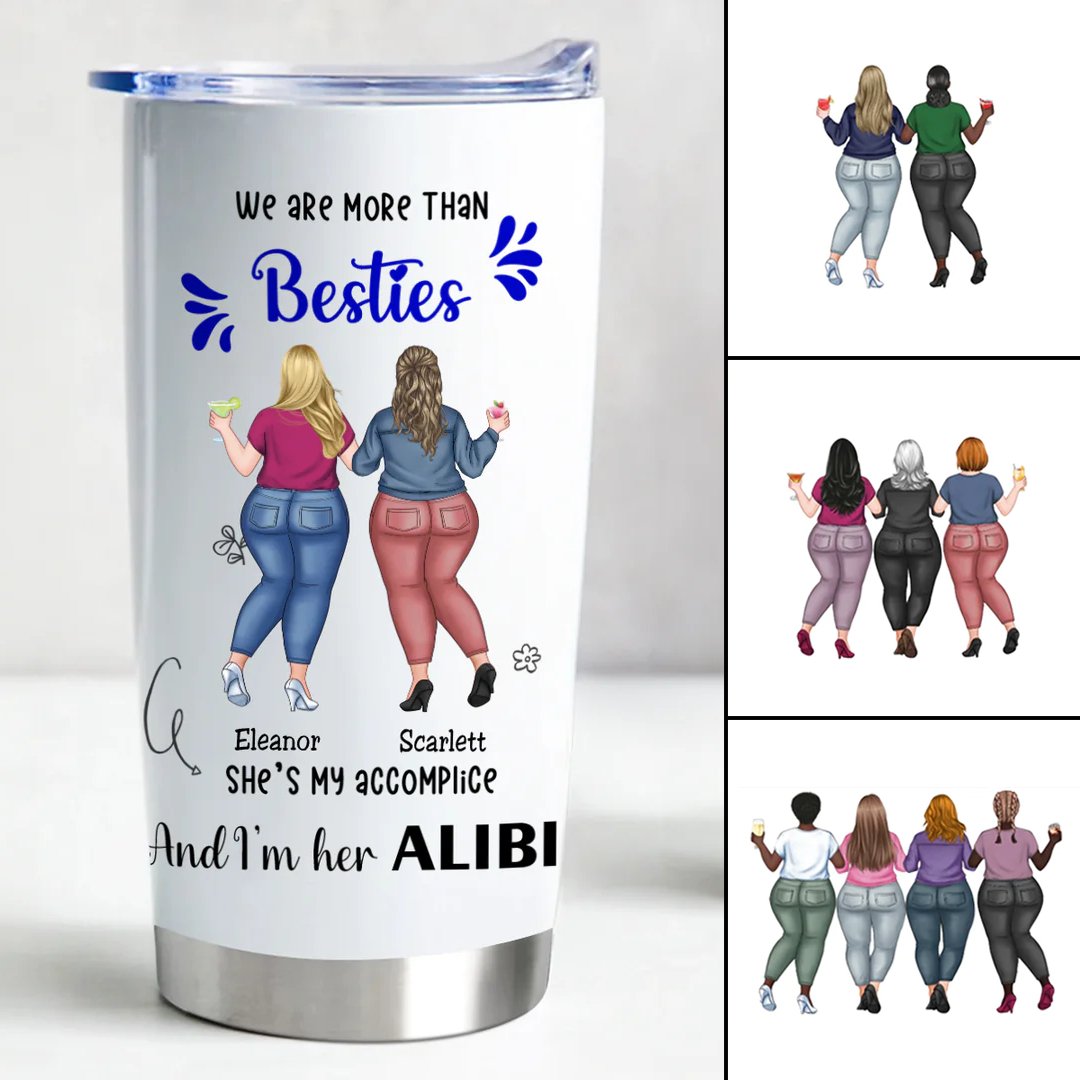 Besties - We Are More Than Besties - Personalized Acrylic Insulated Tumbler - Makezbright Gifts