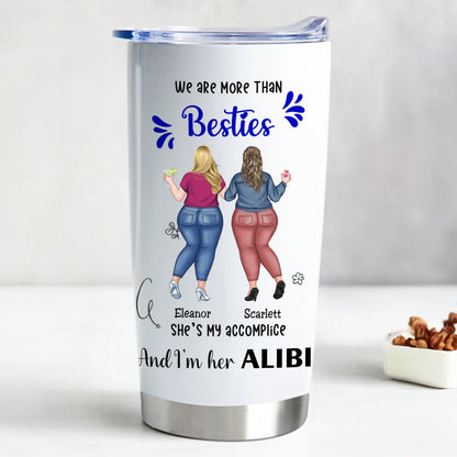 Besties - We Are More Than Besties - Personalized Acrylic Insulated Tumbler - Makezbright Gifts