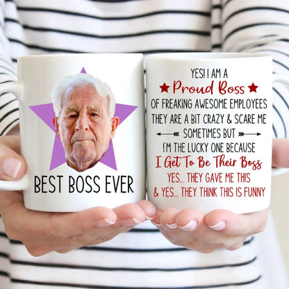 Boss - Best Boss Ever - Personalized Photo Mug - Makezbright Gifts