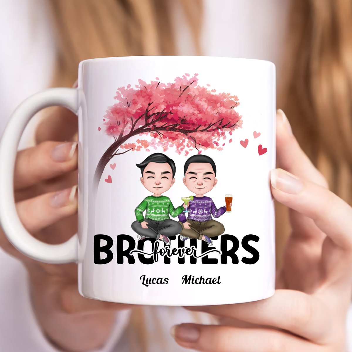 Brothers - Brothers Forever - Personalized Mug - Makezbright Gifts