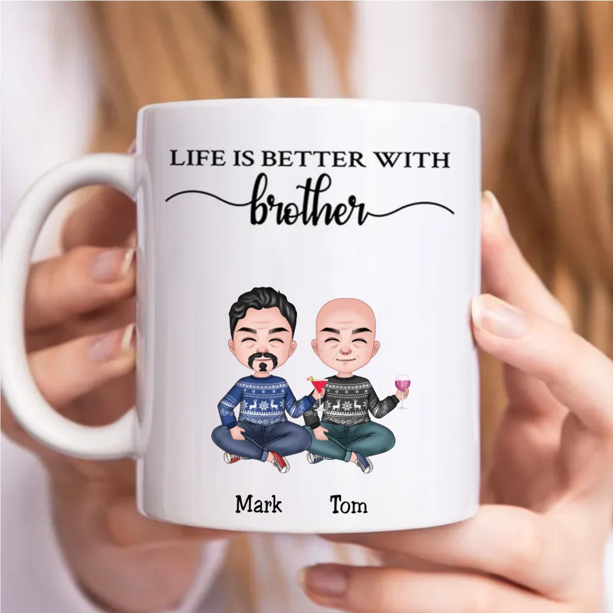 Brothers - Life Is Better With Brothers V3 - Personalized Mug - Makezbright Gifts