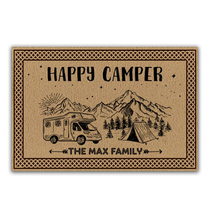 Camper - Happy Campers Camping - Personalized Doormat - Makezbright Gifts