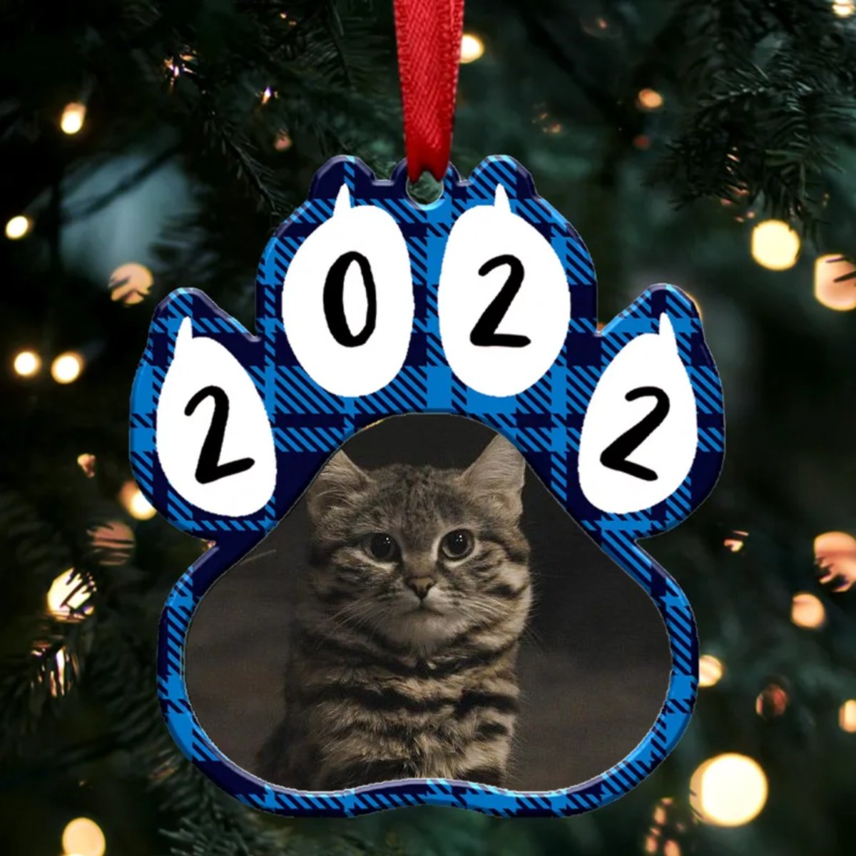 Cat Lover - Cat Paw - Personalized Ornament - Makezbright Gifts