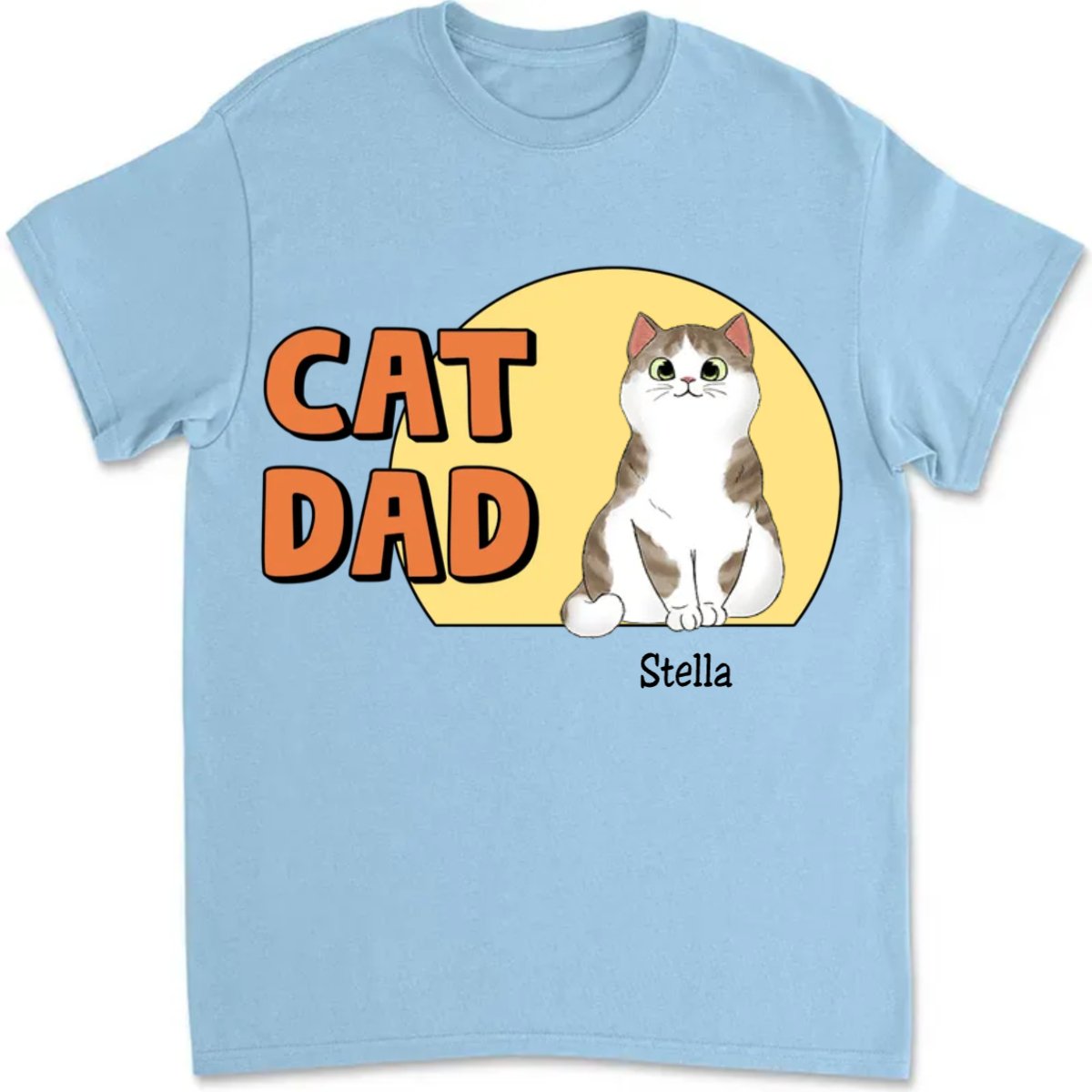 Cat Lovers - Cat Dad - Personalized Unisex T - shirt - Makezbright Gifts