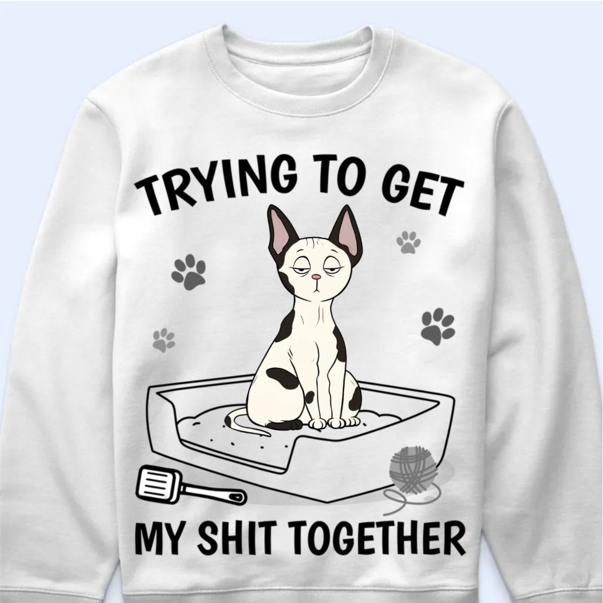 Cat Lovers - Trying To Get My Poop Together Funny Cat - Personalized Unisex T - shirt, Hoodie, Sweatshirt (TB) - Makezbright Gifts