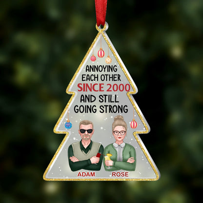 Couple - Annoying Each Other And Still Going Strong - Personalized Christmas Ornament - Makezbright Gifts