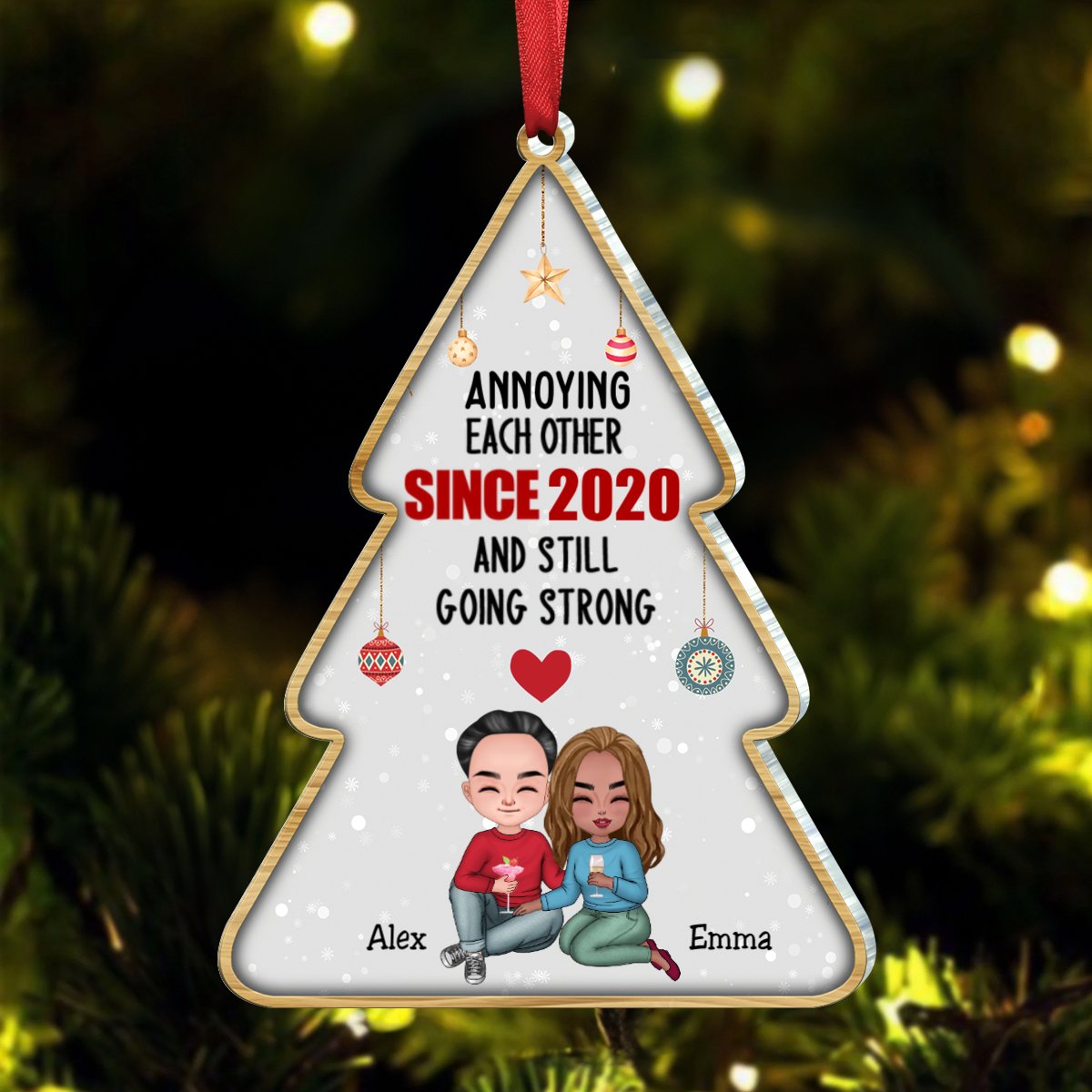 Couple - Annoying Each Other & Still Going Strong - Personalized Ornament - Makezbright Gifts