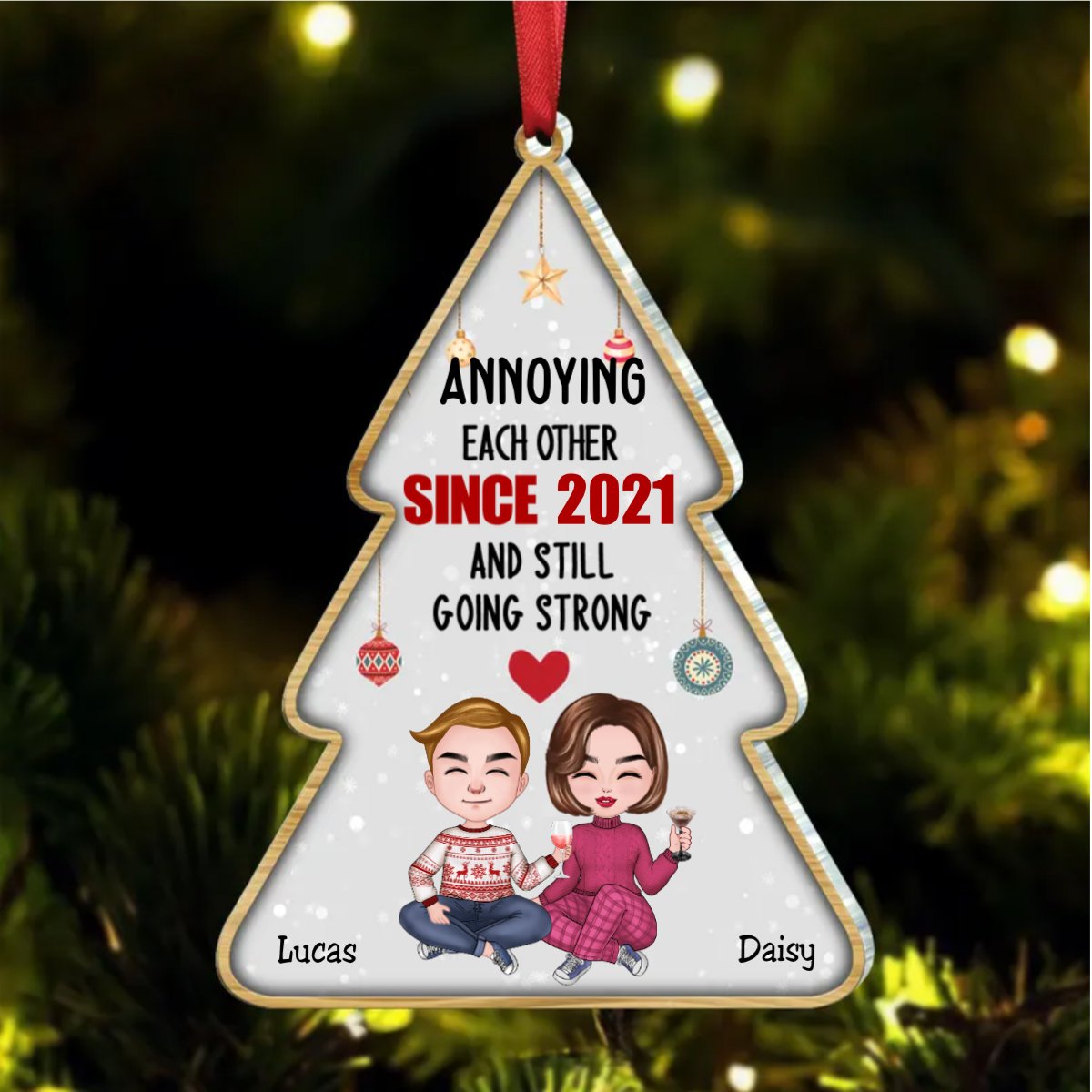 Couple - Annoying Each Other & Still Going Strong - Personalized Ornament (QH) - Makezbright Gifts