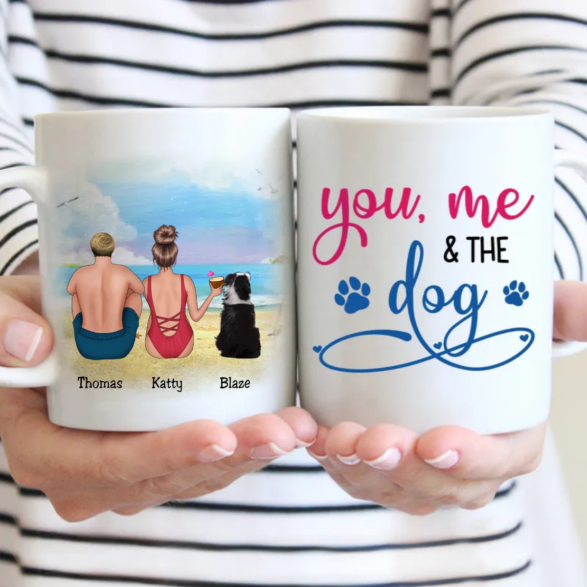 Couple & Dogs - You, Me & The Dog - Personalized Mug - Makezbright Gifts