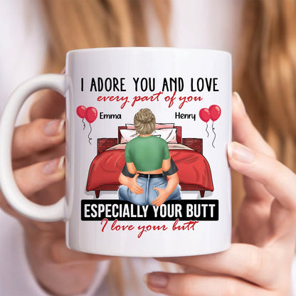 Couple - I Adore You And Love Every Part Of You - Personalized Mug - Makezbright Gifts