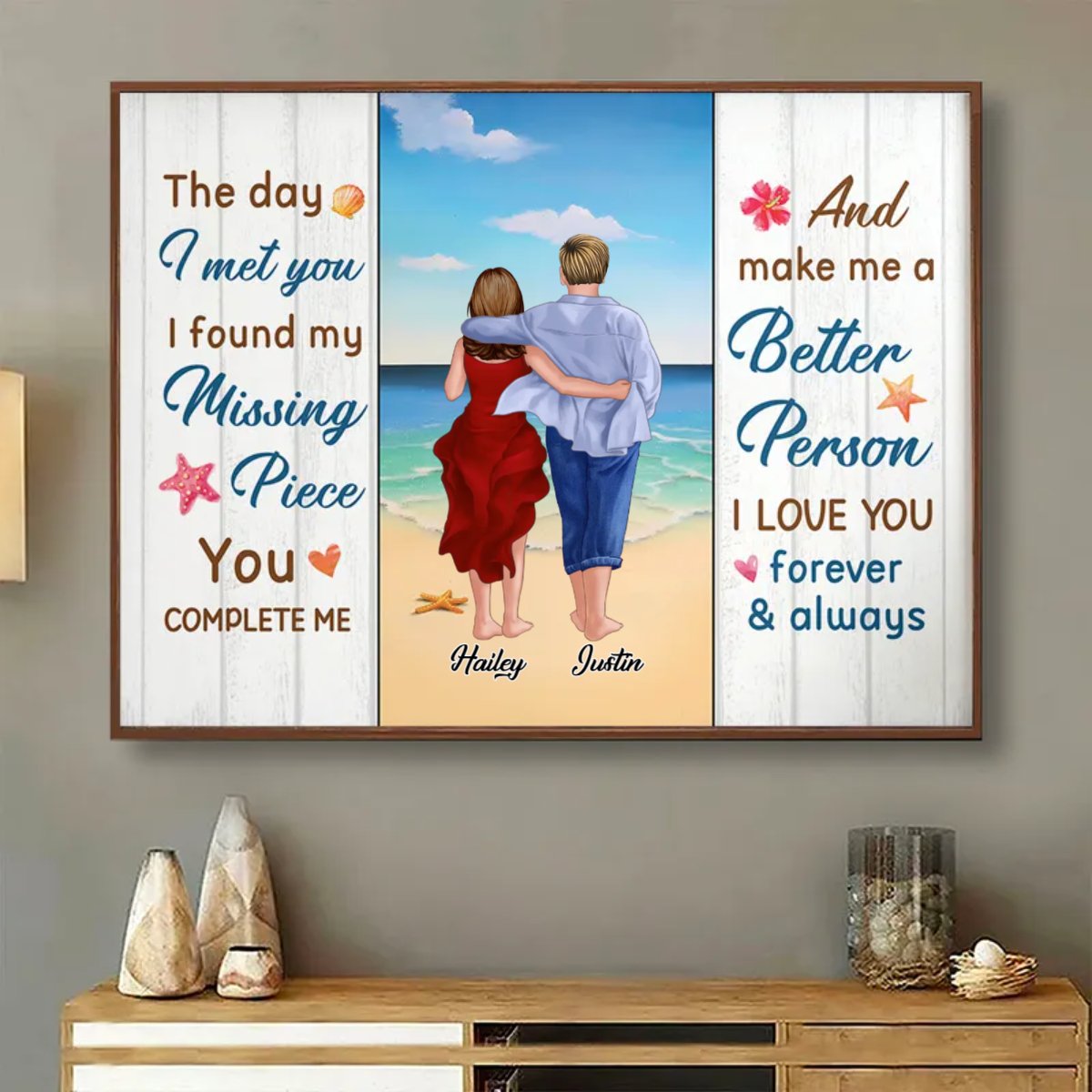 Couple - I Love You Forever And Always - Personalized Poster - Makezbright Gifts