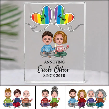 Couple LGBT - Annoying Each Other Since - Personalized Acrylic Plaque (SA) - Makezbright Gifts