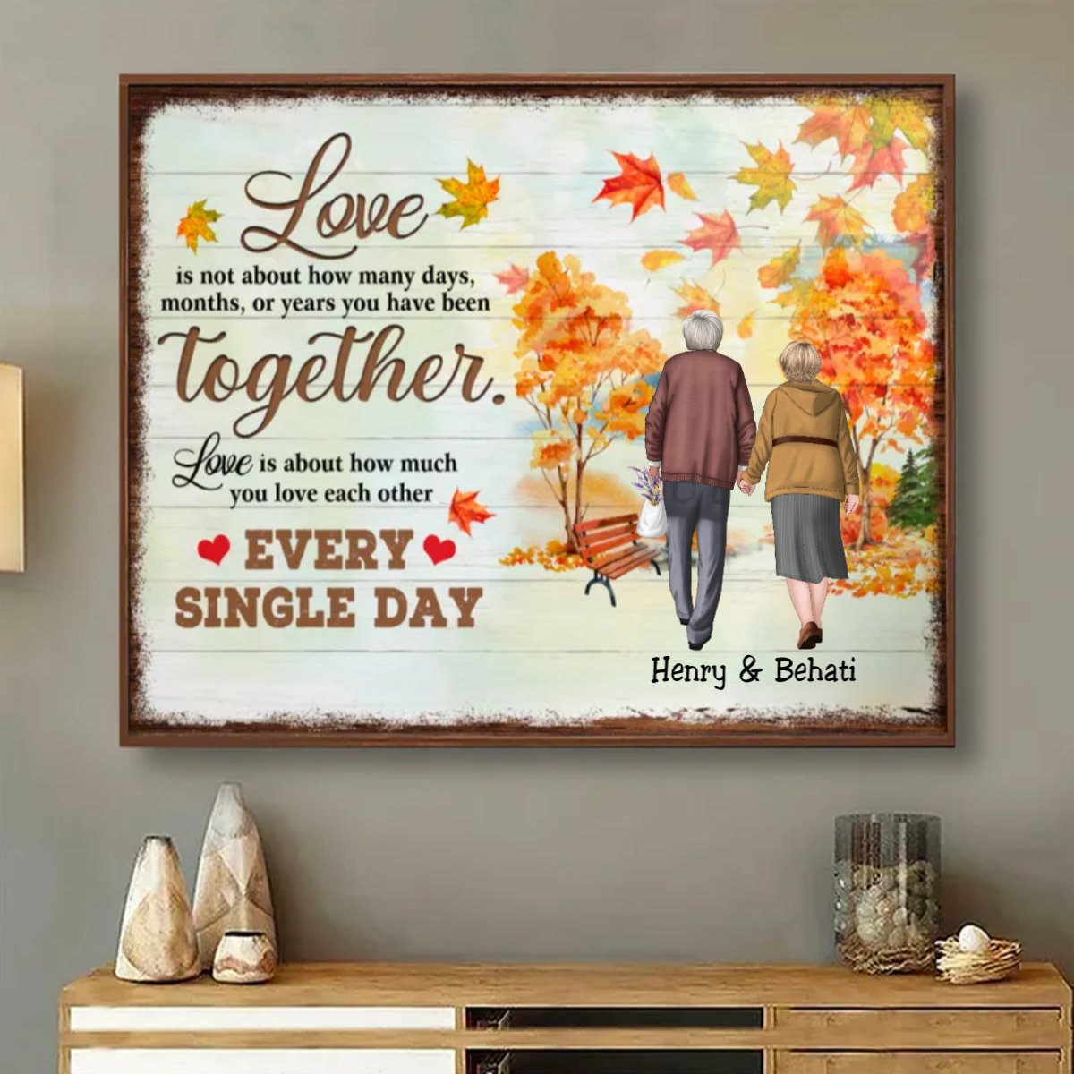 Couple - Love Is Not About How Many Days, Months, Or Years You Have Been Together - Personalized Poster - Makezbright Gifts