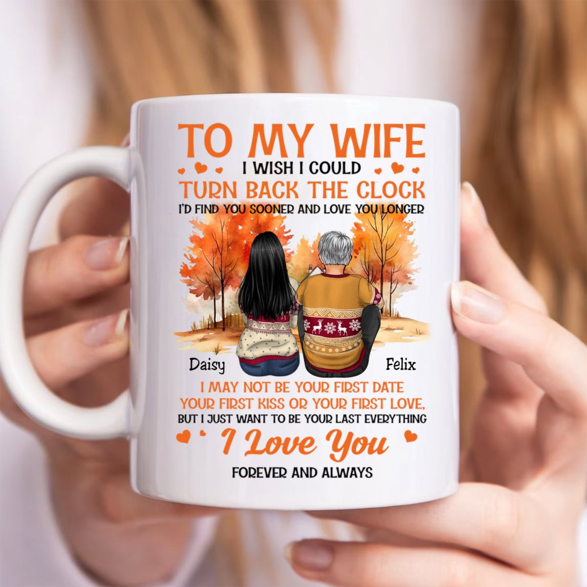 Couple - To My Wife I Wish I Could Turn Back The Clock - Personalized Mug (LH) - Makezbright Gifts