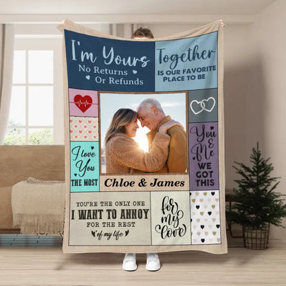 Couple - Together Is Our Favorite Place To Be - Personalized Blanket (LH) - Makezbright Gifts