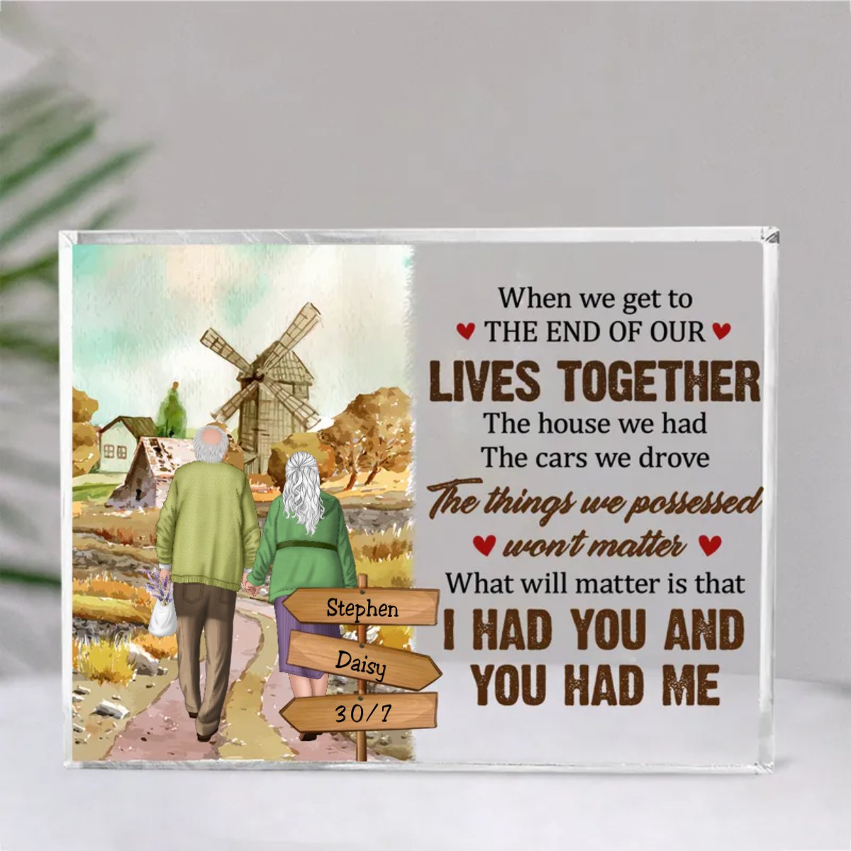 Couple - What Will Matter Is That I Had You And You Had Me - Personalized Acrylic Plaque - Makezbright Gifts