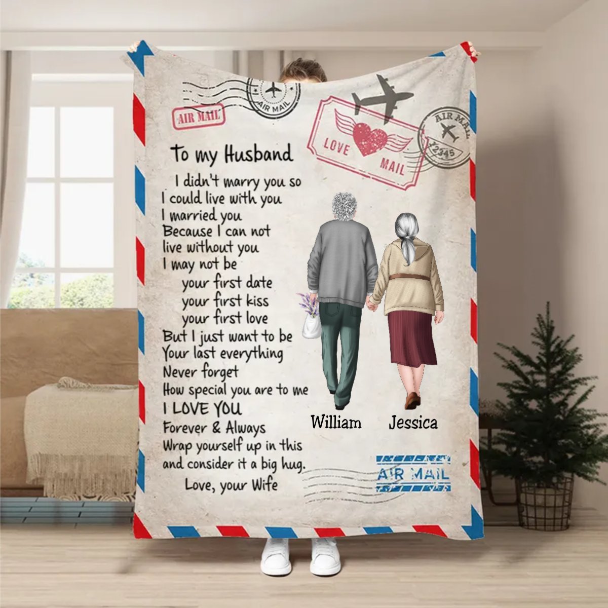 Couple - Wrap Yourself Up In This Blanket - Personalized Blanket - Makezbright Gifts