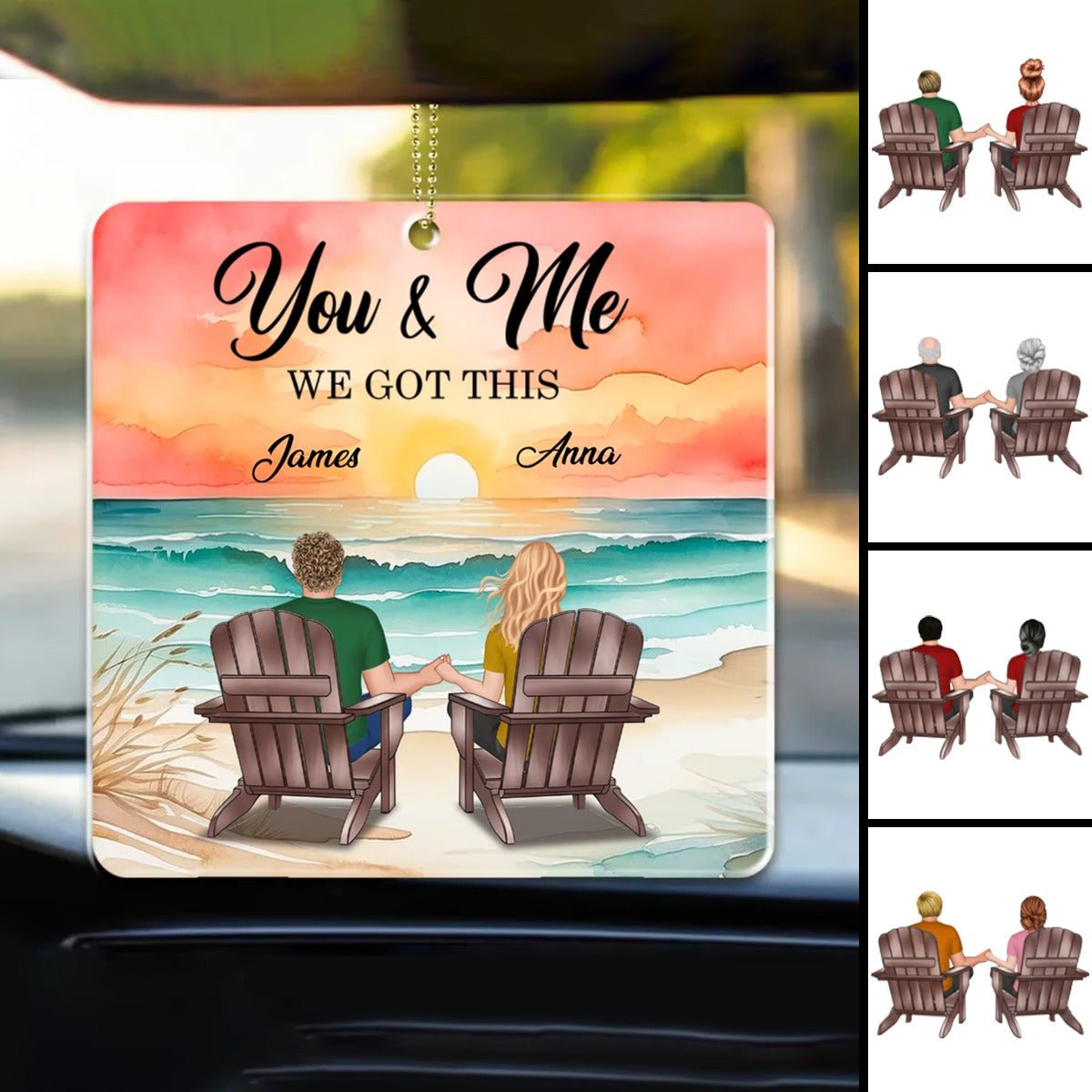 Couple - You & Me We Got It Beach - Personalized Car Ornament - Makezbright Gifts