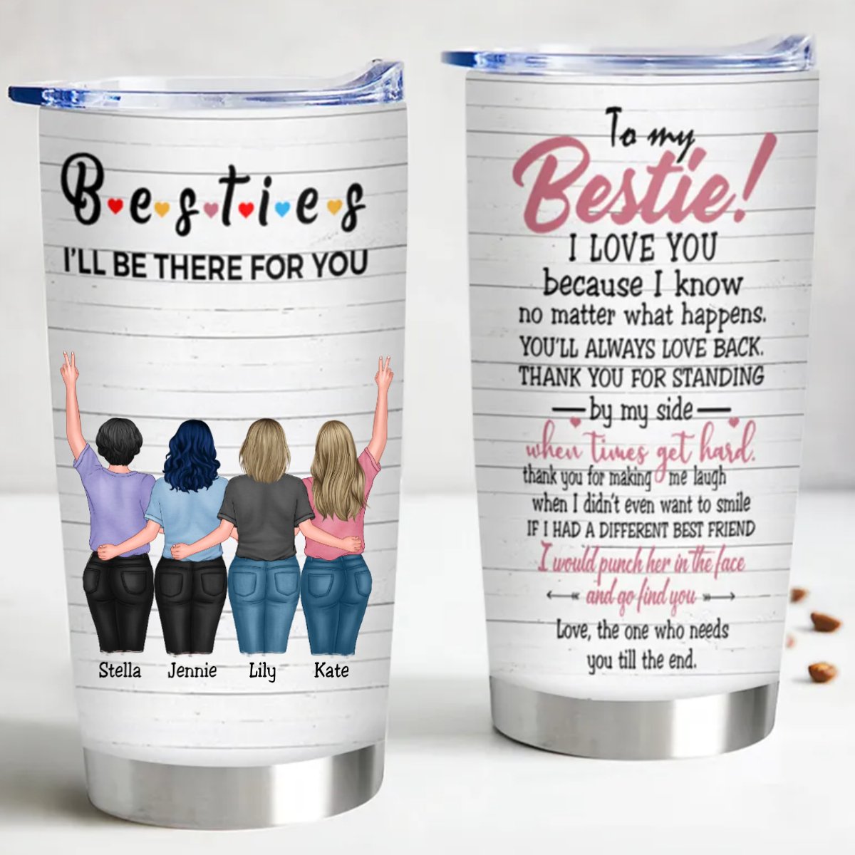 Custom 20oz Tumbler - Best Friends Edition - Makezbright Gifts