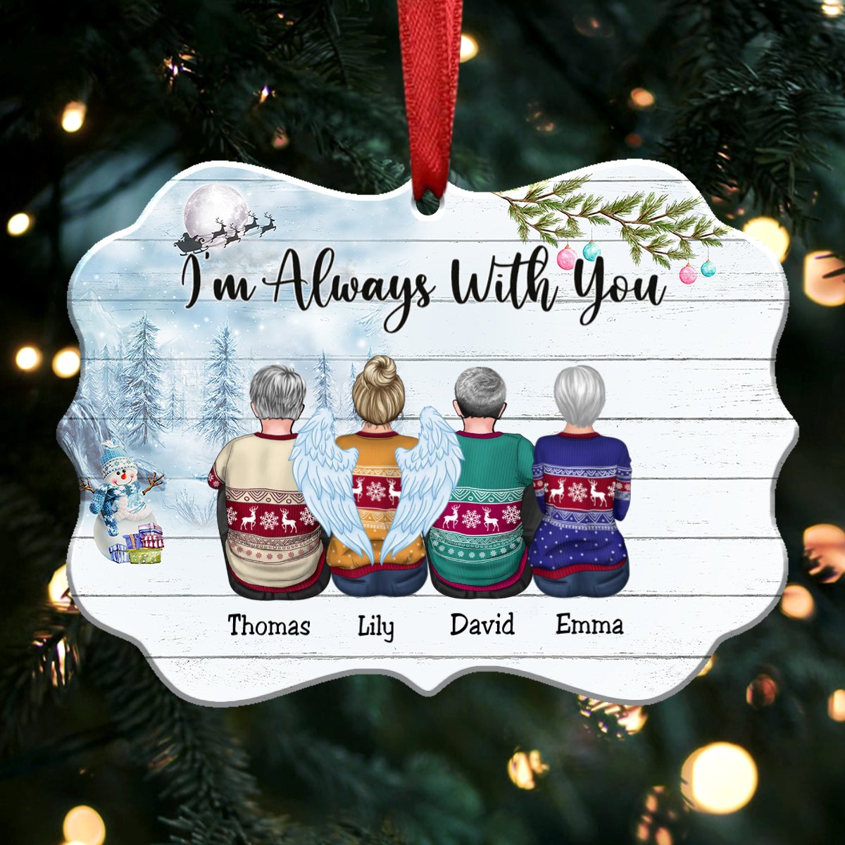 Custom Ornament - I’m Always With You - Personalized Christmas Ornament - Makezbright Gifts