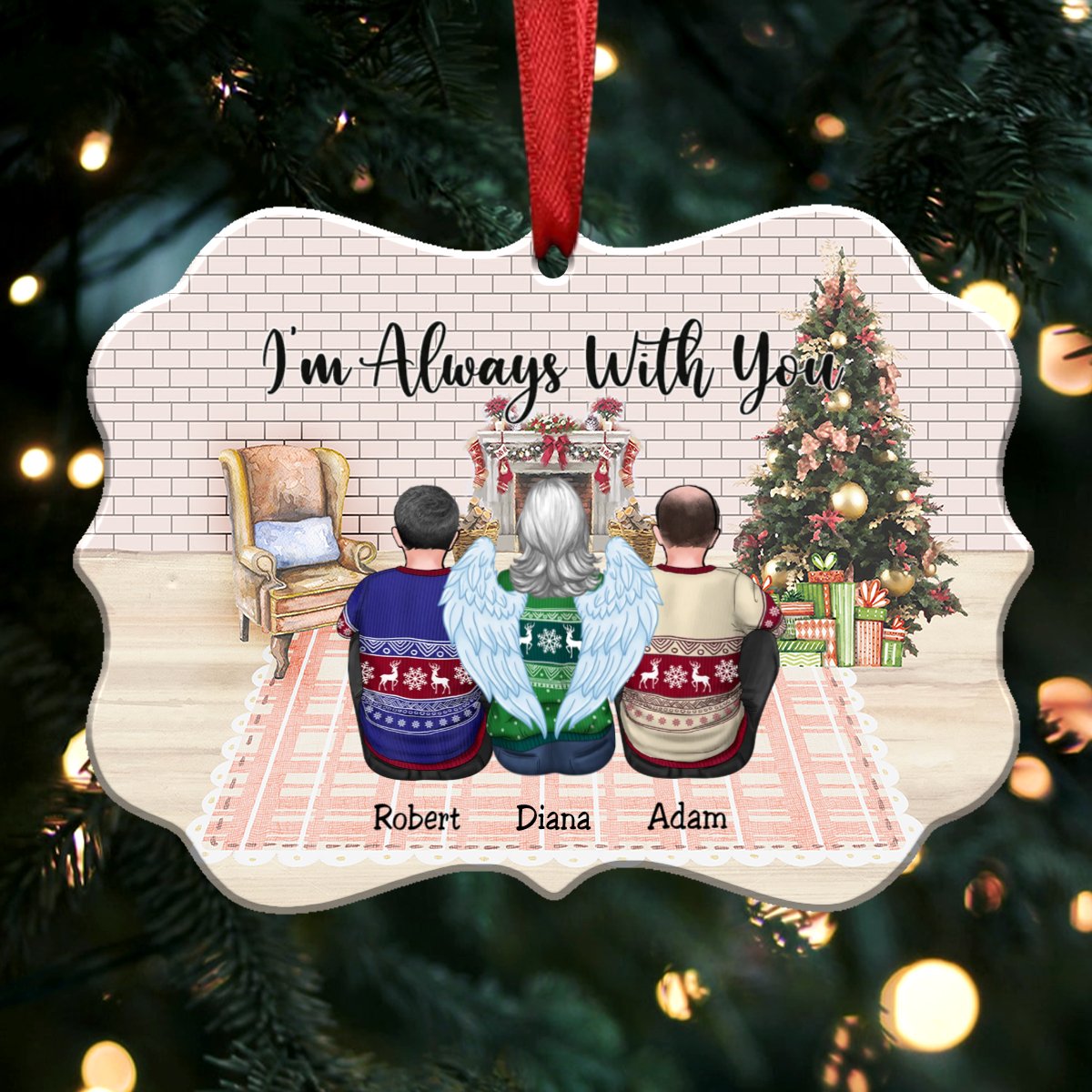 Custom Ornament - I’m Always With You - Personalized Christmas Ornament (SC1D) - Makezbright Gifts