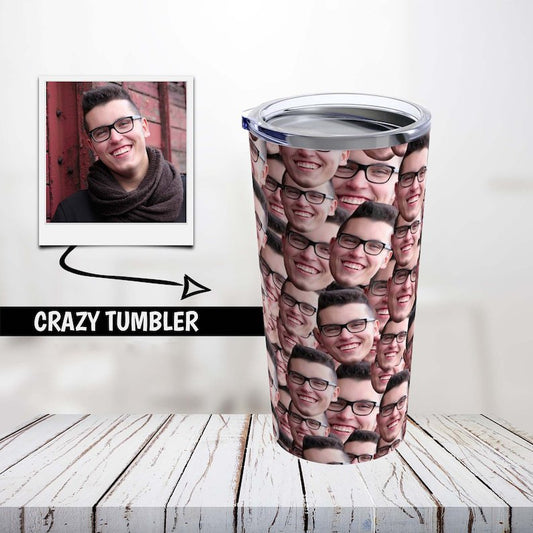 Custom Photo - Crazy Face Photo Upload - Personalized Tumbler - Makezbright Gifts