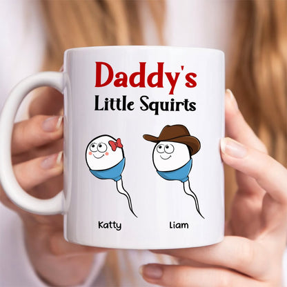 Daddy's Little Squirts - Personalized Mug - Makezbright Gifts