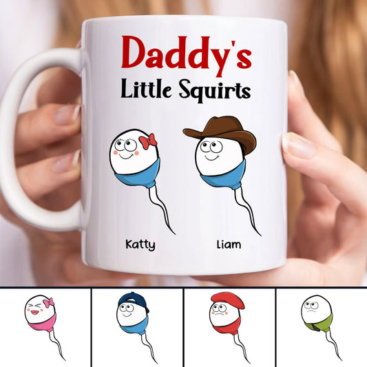 Daddy's Little Squirts - Personalized Mug - Makezbright Gifts