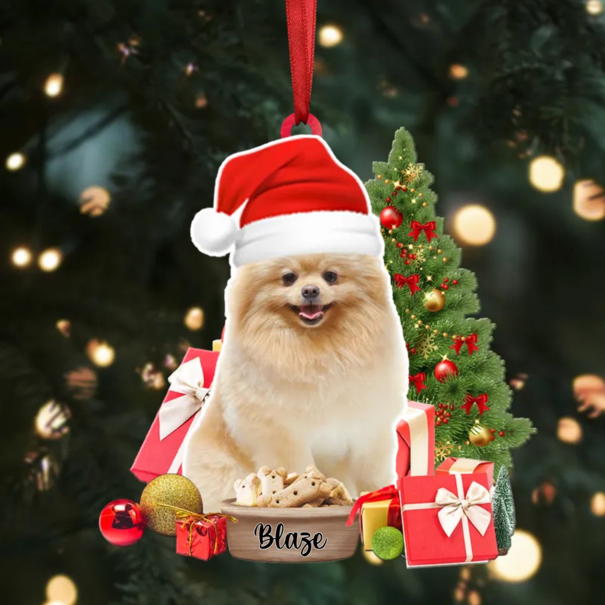 Dog Christmas Ornament - Personalized Ornament - Makezbright Gifts