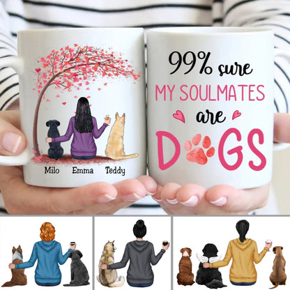 Dog Lovers - 99% Sure My Soulmate Is A Dog - Personalized Mug (Ver 2) - Makezbright Gifts