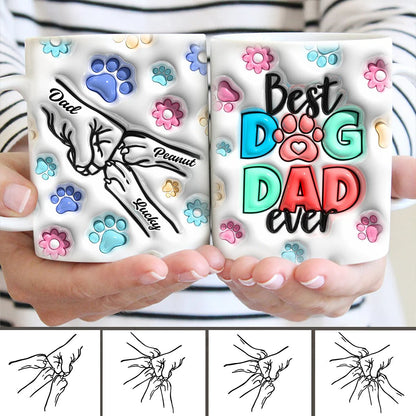 Dog Lovers - Best Dog Dad Ever - Personalized Mug - Makezbright Gifts