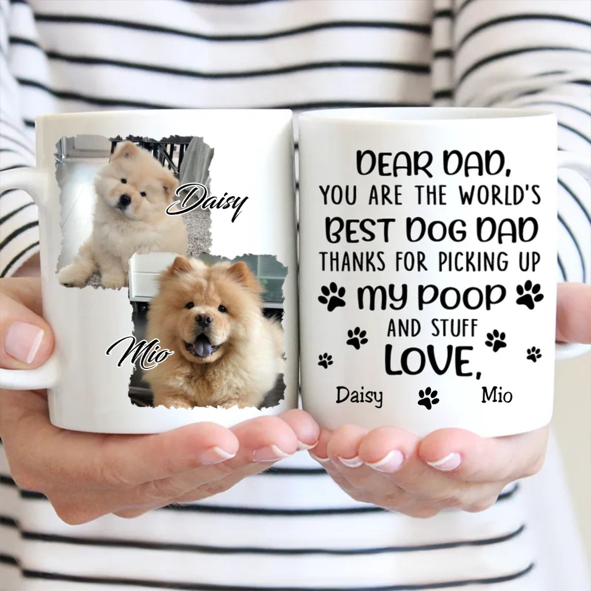 Dog Lovers - Dear Dad You Are The World's Best Dog Dad - Personalized Mug (HJ) - Makezbright Gifts