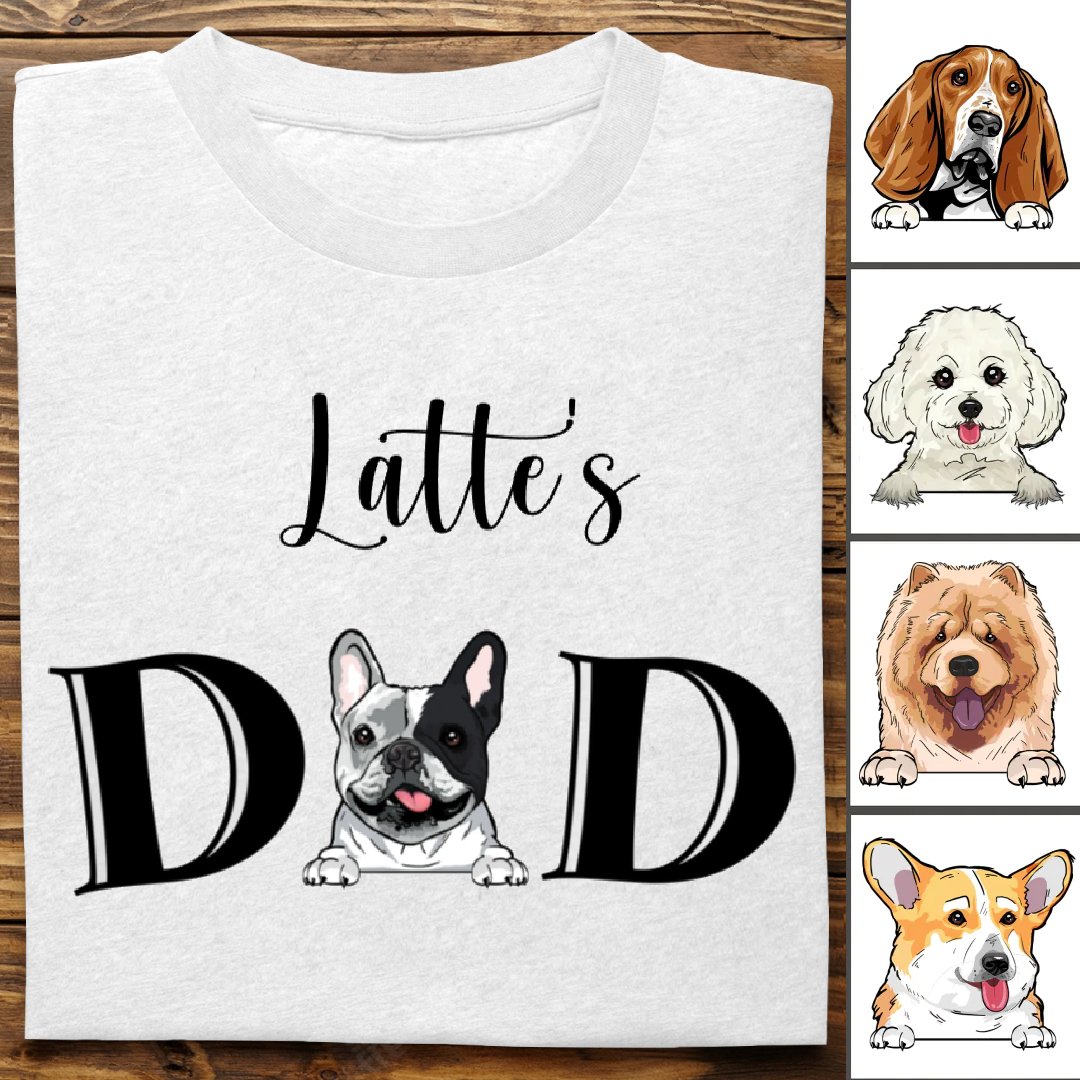 Dog Lovers - Dog Dad - Personalized Unisex T - shirt - Makezbright Gifts