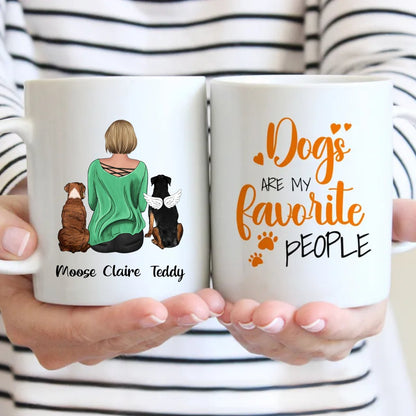 Dog Lovers - Dogs Are My Favorite People - Personalized Mug - Makezbright Gifts