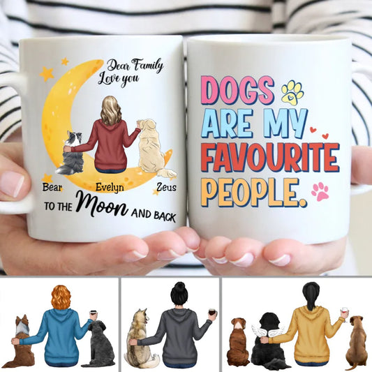 Dog Lovers - Dogs Are My Favorite People - Personalized Mug (NN) - Makezbright Gifts