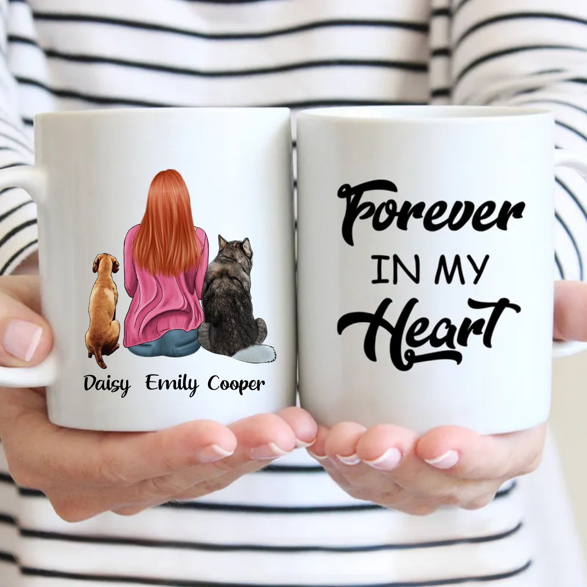 Dog Lovers - Forever In My Heart - Personalized Mug - Makezbright Gifts