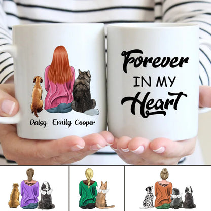 Dog Lovers - Forever In My Heart - Personalized Mug - Makezbright Gifts