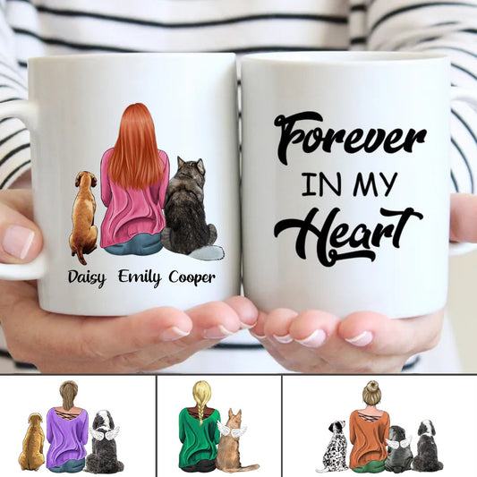 Dog Lovers - Forever In My Heart - Personalized Mug - Makezbright Gifts