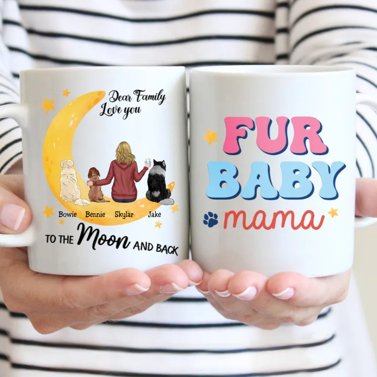 Dog Lovers - Fur Baby Mama - Personalized Mug (NN) - Makezbright Gifts