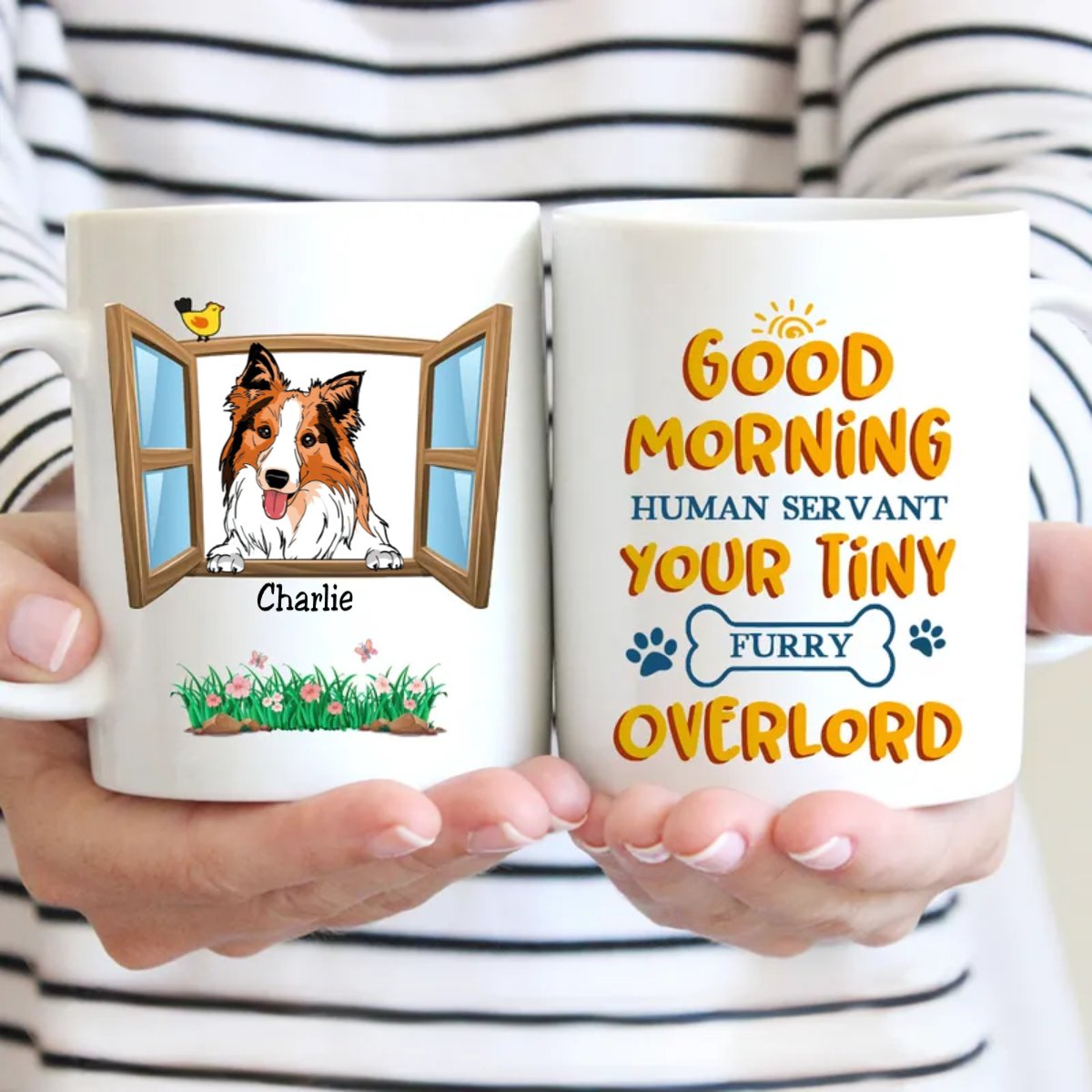 Dog Lovers - Good Morning Human Servant - Personalized Mug (PH37) - Makezbright Gifts