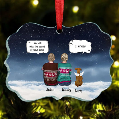 Dog Lovers - I Miss You Memorial Pet – Personalized Acrylic Ornament - Makezbright Gifts