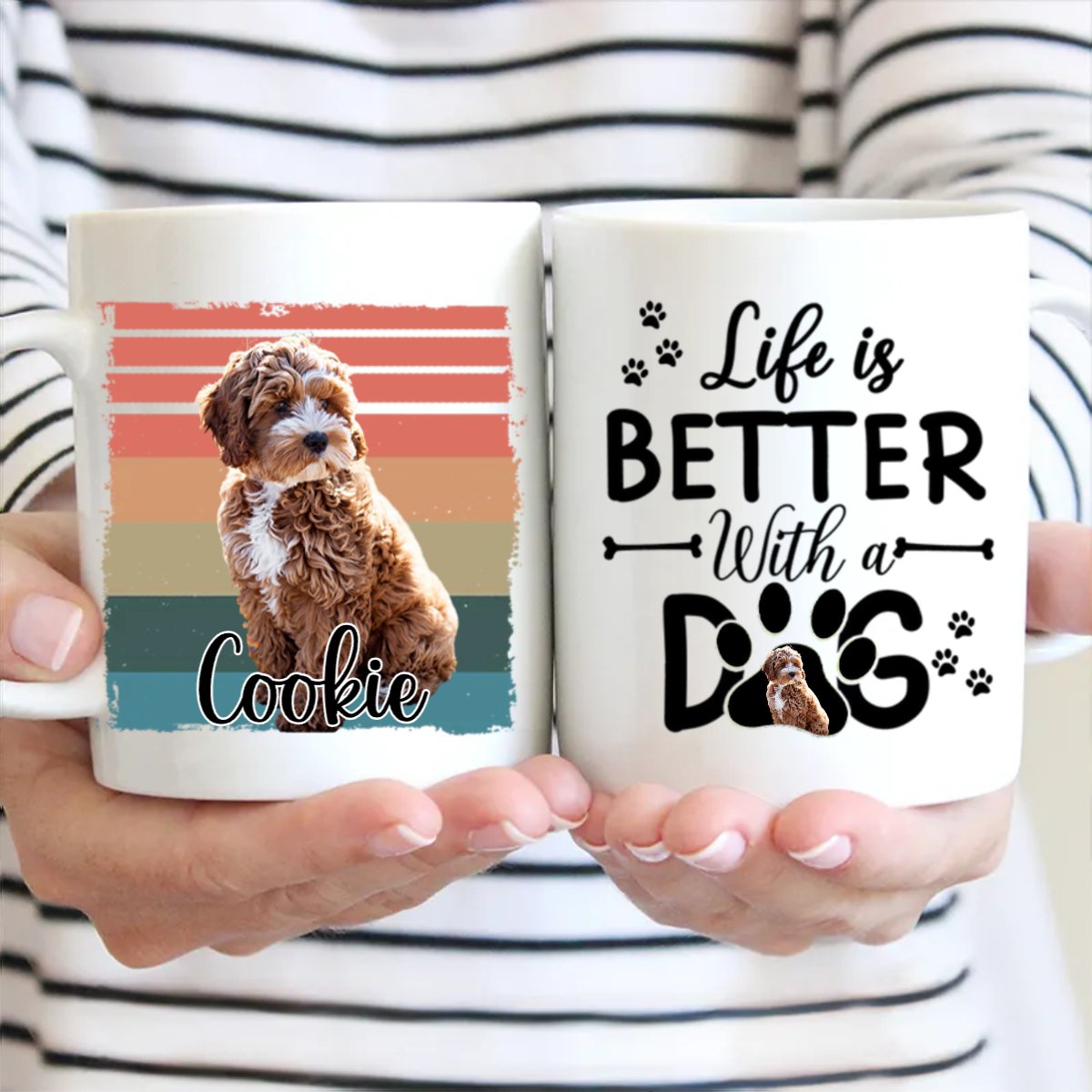 Dog Lovers - Life Is Better With A Dog - Personalized Mug - Makezbright Gifts