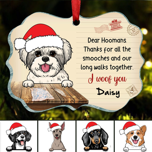 Dog Lovers - Note From Dog - Personalized Christmas Ornament - Makezbright Gifts