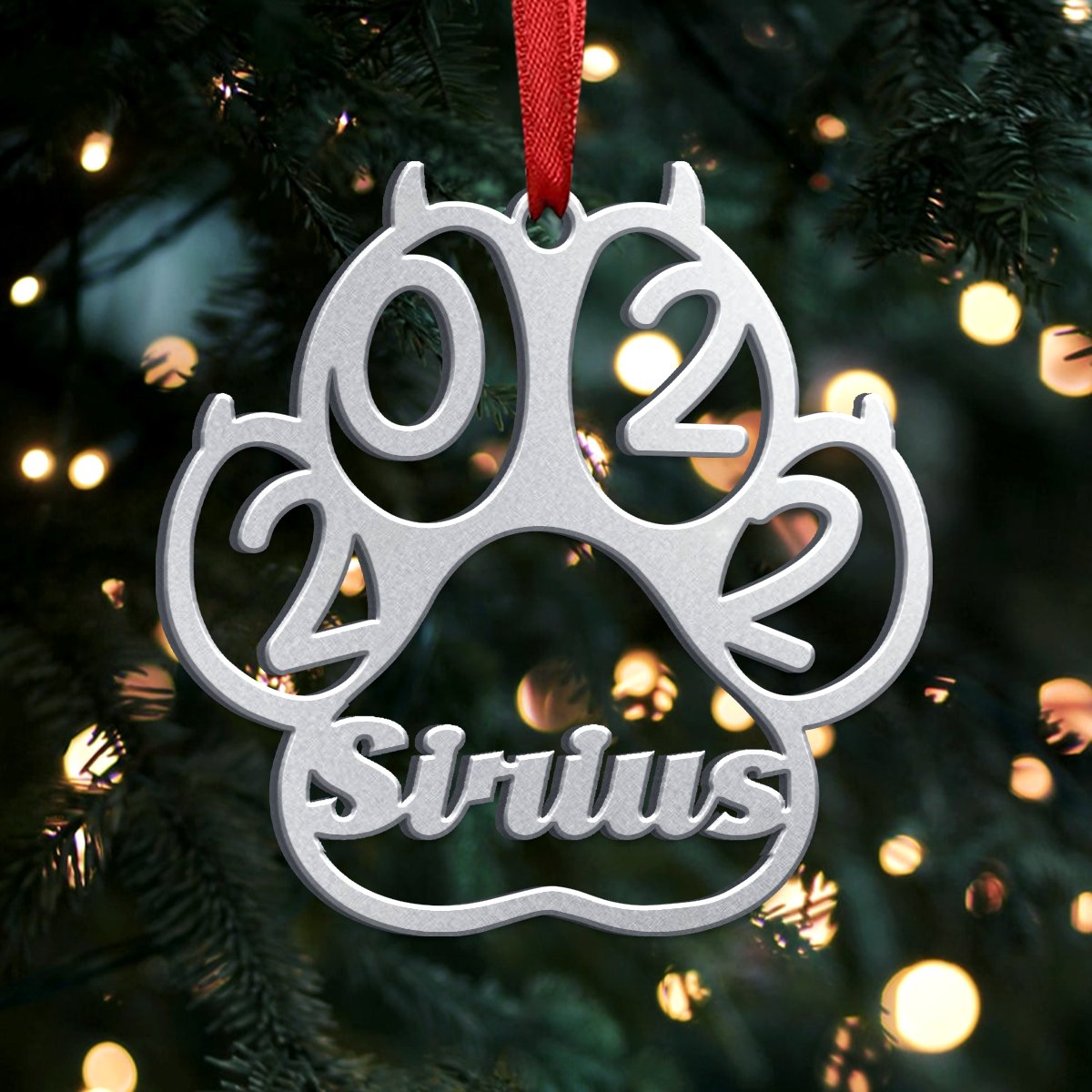 Dog Paw - Cat Paw - Cat Face - Wings Paw - Personalized Christmas Stainless Steel/Acrylic Ornament - Makezbright Gifts