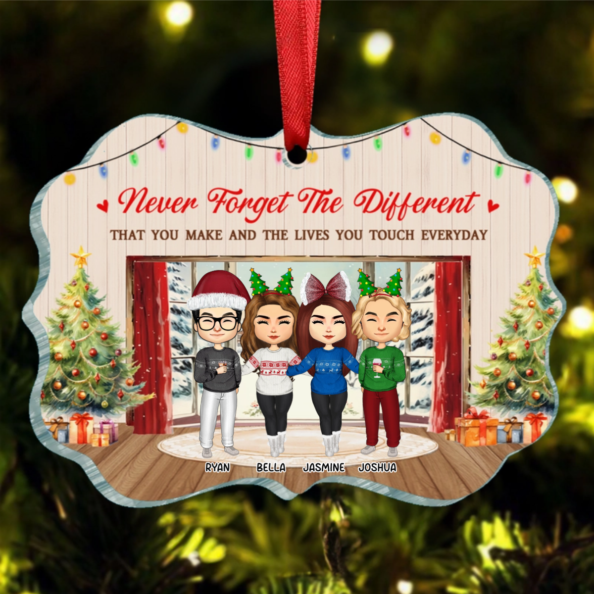 Work Made Us Colleagues - Christmas Gift For Co-worker and BFF - Personalized Custom Acrylic Ornament