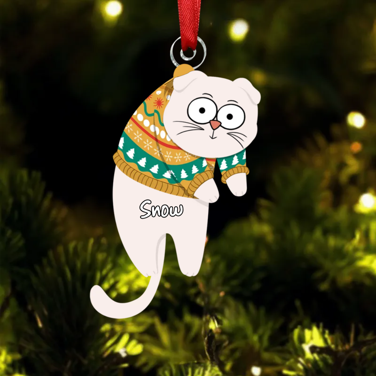 Have Yourself A Very Meowy Christmas - Cat Personalized Custom Ornament - Acrylic Custom Shaped - Christmas Gift For Pet Owners, Pet Lovers