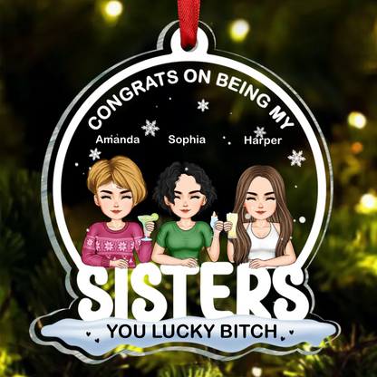 Congrats On Being My Bestie Christmas - Personalized Custom Shaped Acrylic Ornament